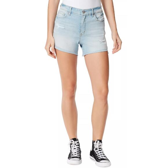 FRAYED DENIM High Rise Denim Shorts Gulf Stream Size 28 - Picture 1 of 10